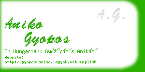 aniko gyopos business card